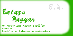 balazs magyar business card